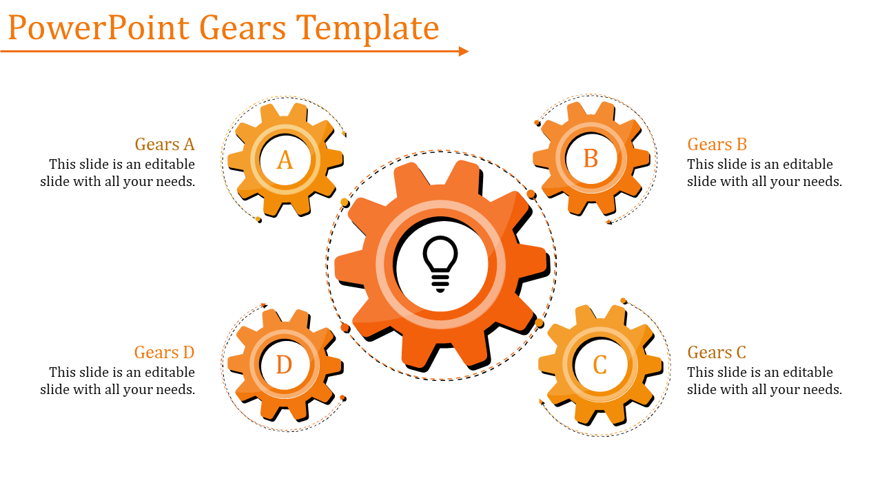 Free - awesome powerpoint gears template for presentation